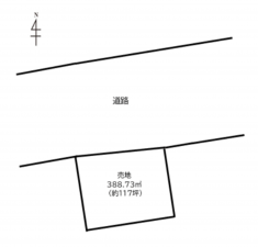 真岡市熊倉、土地の間取り画像です
