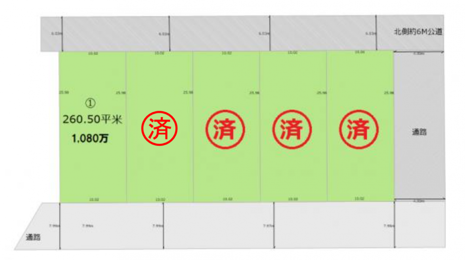 真岡市荒町、土地の間取り画像です