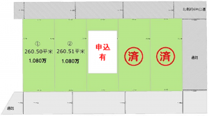 真岡市荒町、土地の間取り画像です