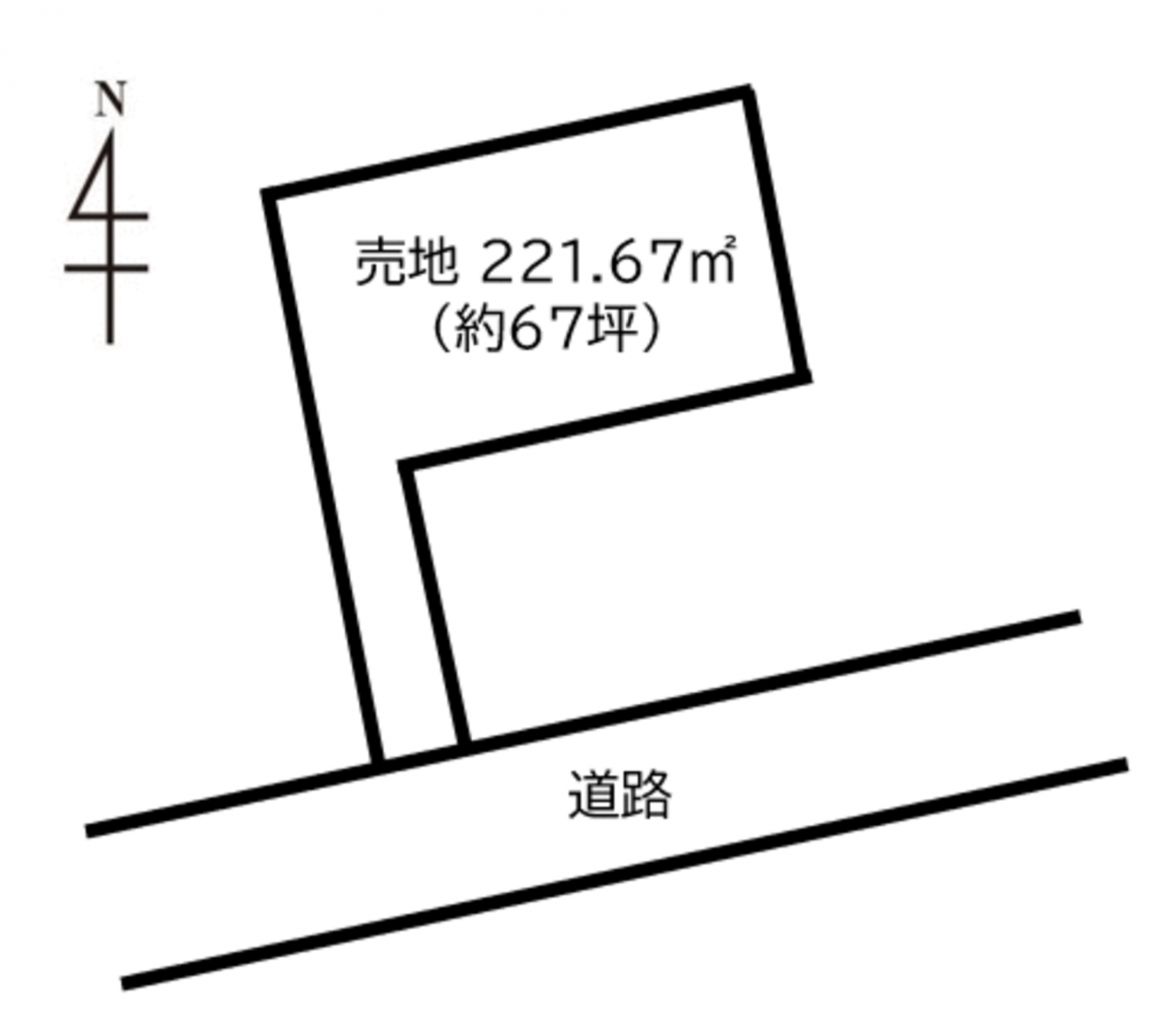 真岡市高勢町、土地の間取り画像です