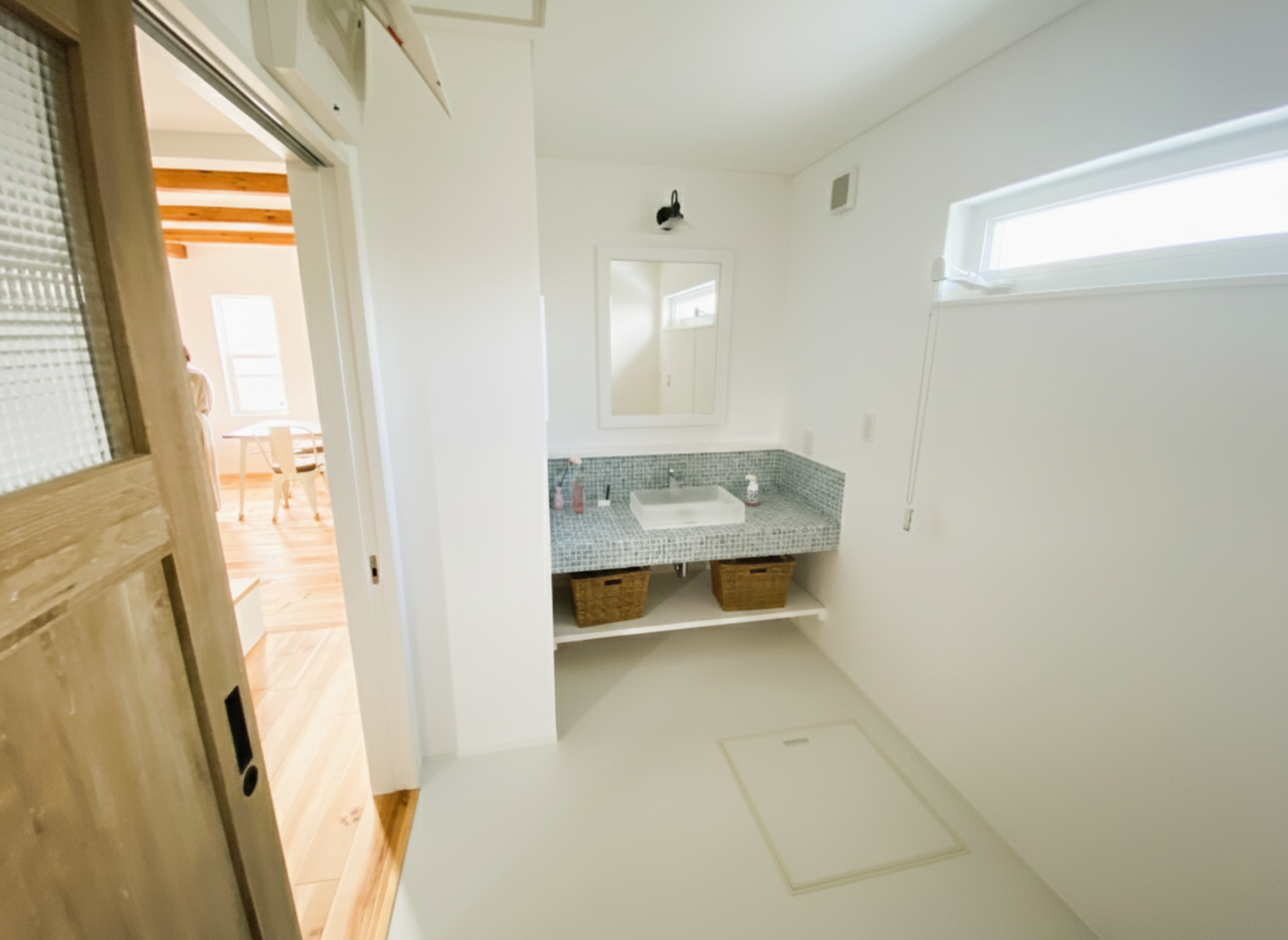 真岡市亀山、中古一戸建ての洗面画像です