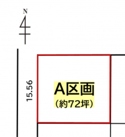 真岡市中萩、土地の間取り画像です