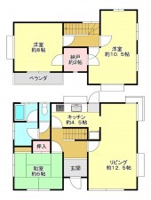 芳賀郡芳賀町大字東水沼、中古一戸建ての間取り画像です