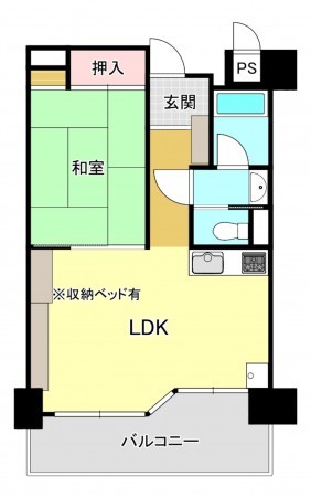 芳賀郡益子町大字益子、マンションの間取り画像です