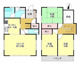 芳賀郡芳賀町大字東水沼、中古一戸建ての間取り画像です