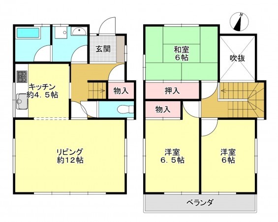 芳賀郡芳賀町大字東水沼、中古一戸建ての間取り画像です