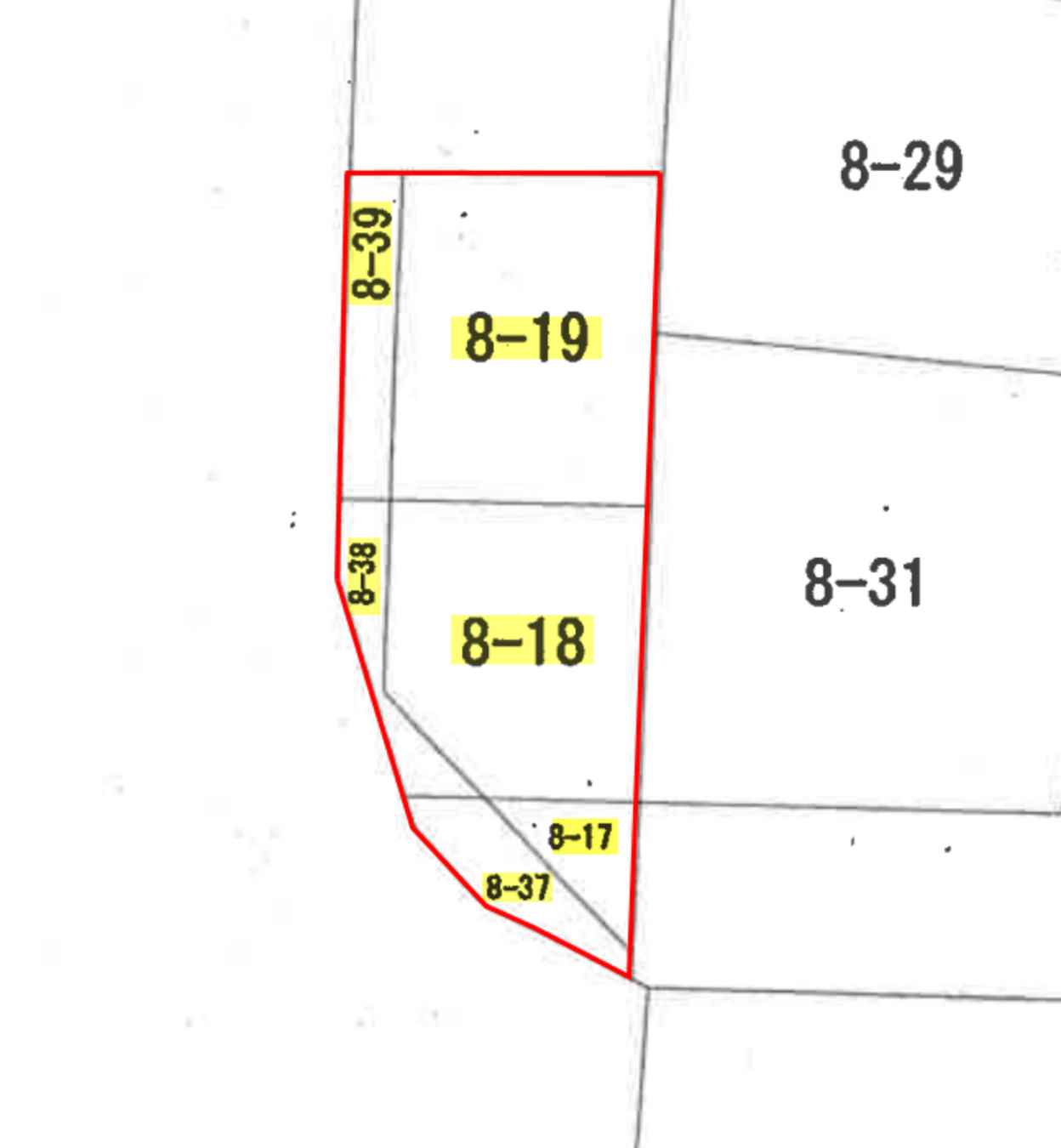 真岡市さくら、土地の間取り画像です