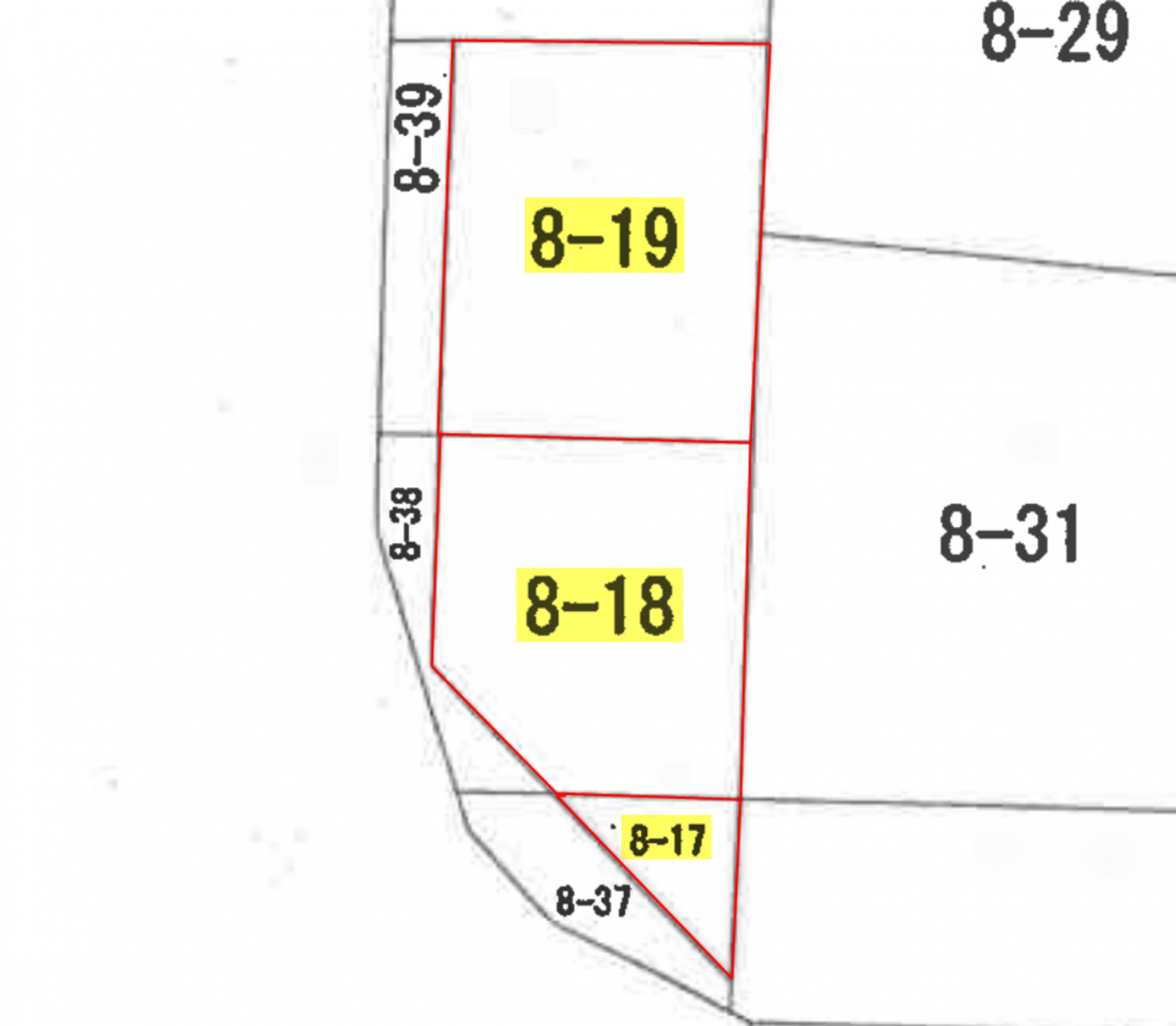 真岡市さくら、土地の間取り画像です