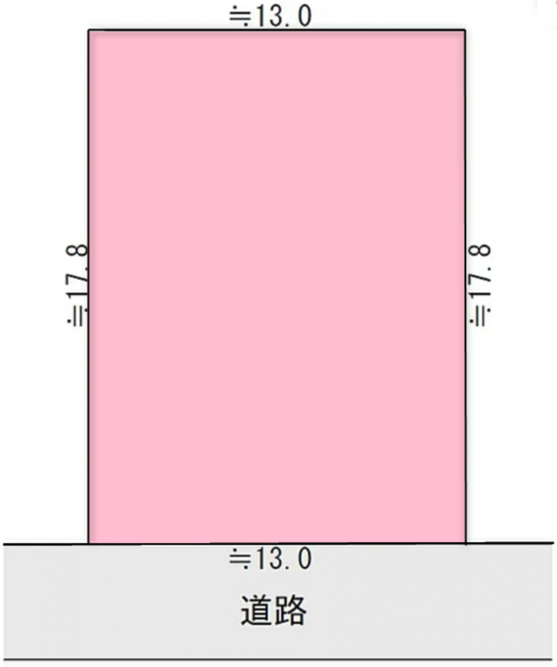 真岡市熊倉町、土地の間取り画像です