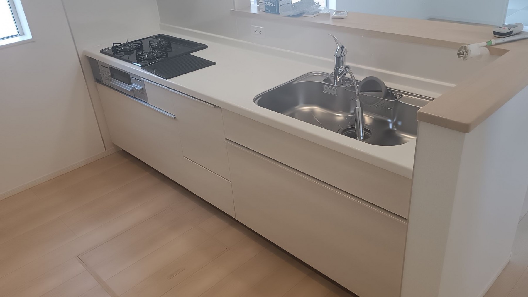 真岡市台町、新築一戸建てのキッチン画像です