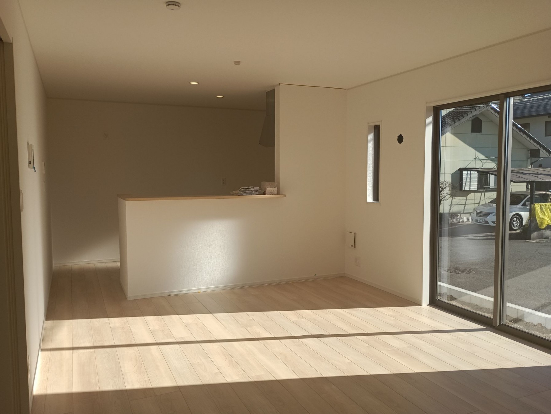 真岡市台町、新築一戸建ての居間画像です