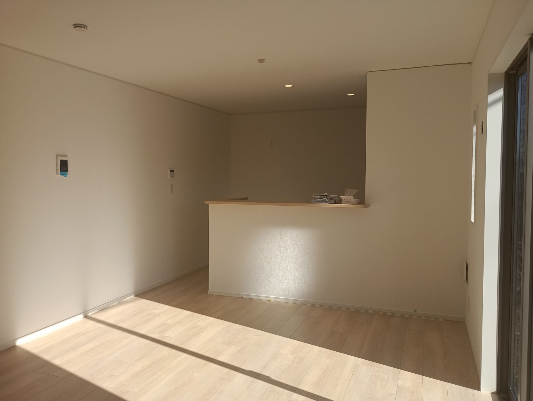 真岡市台町、新築一戸建ての居間画像です