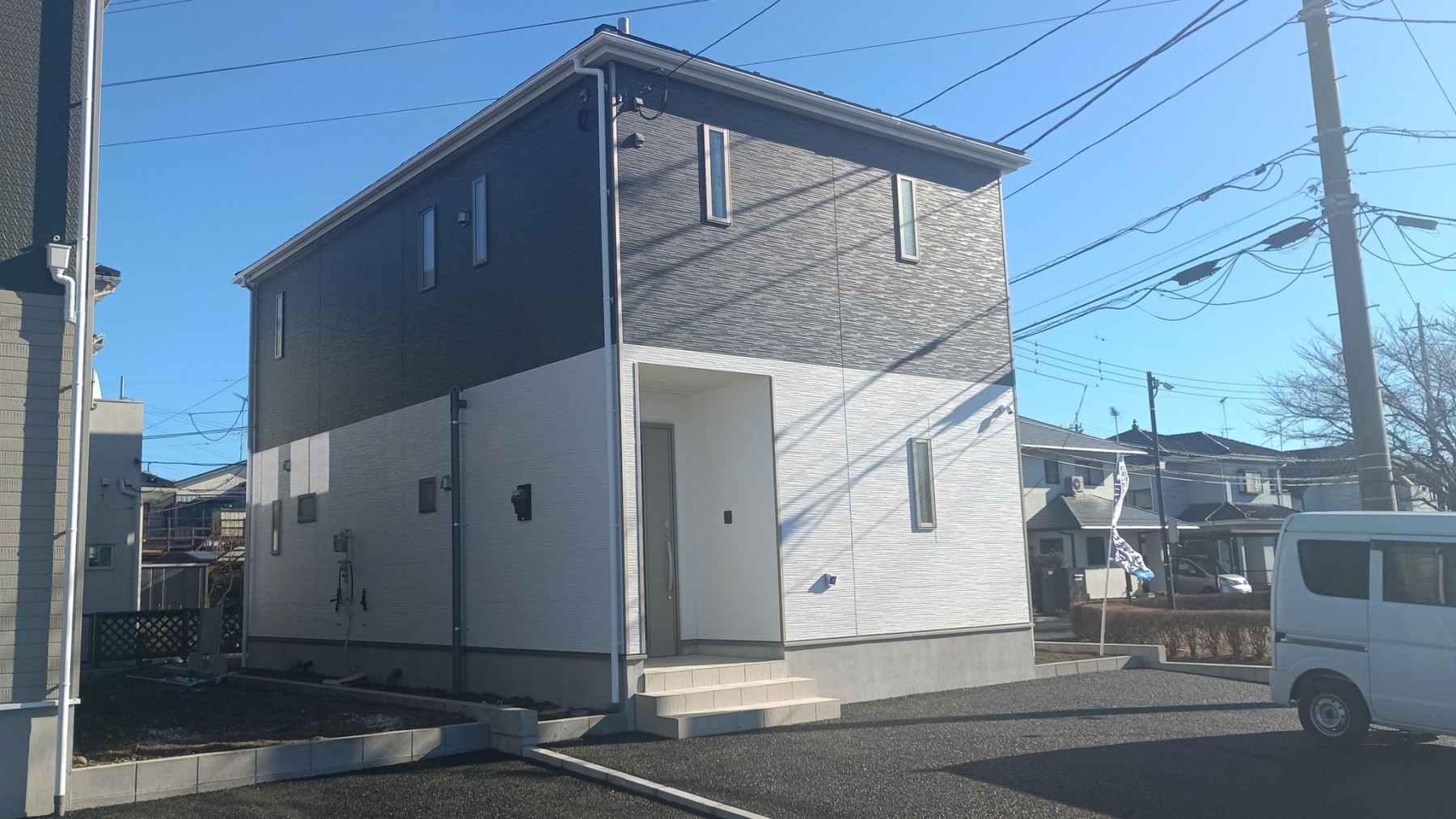 真岡市台町、新築一戸建ての外観画像です