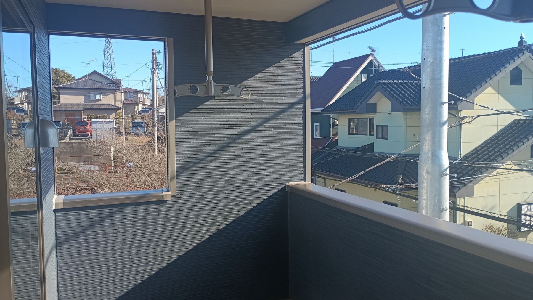 真岡市台町、新築一戸建てのバルコニー画像です