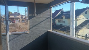 真岡市台町、新築一戸建てのバルコニー画像です