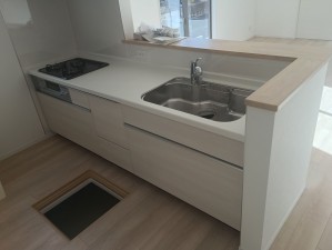 真岡市台町、新築一戸建てのキッチン画像です