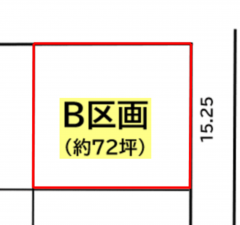 真岡市中萩、土地の間取り画像です