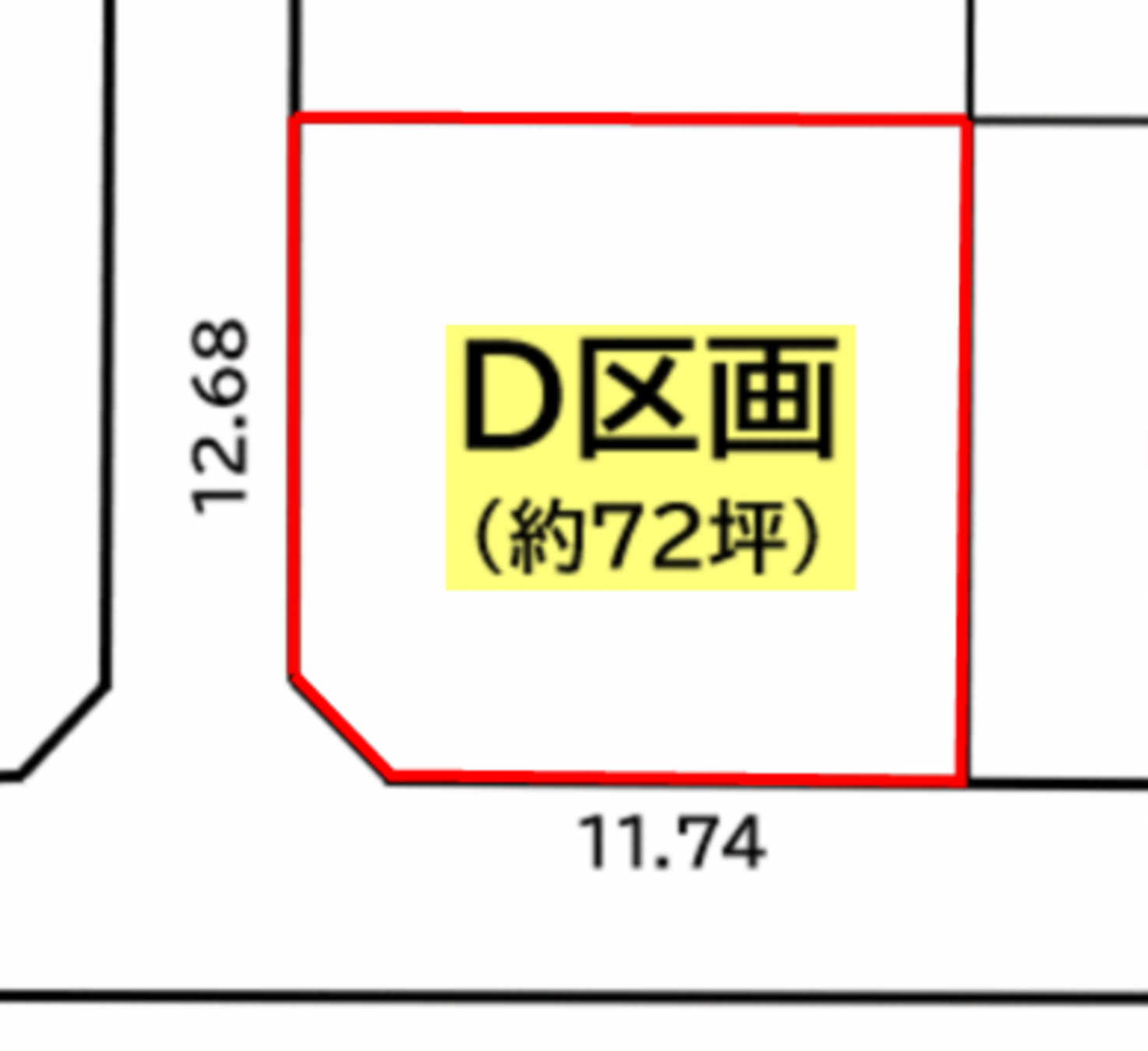 真岡市中萩、土地の間取り画像です