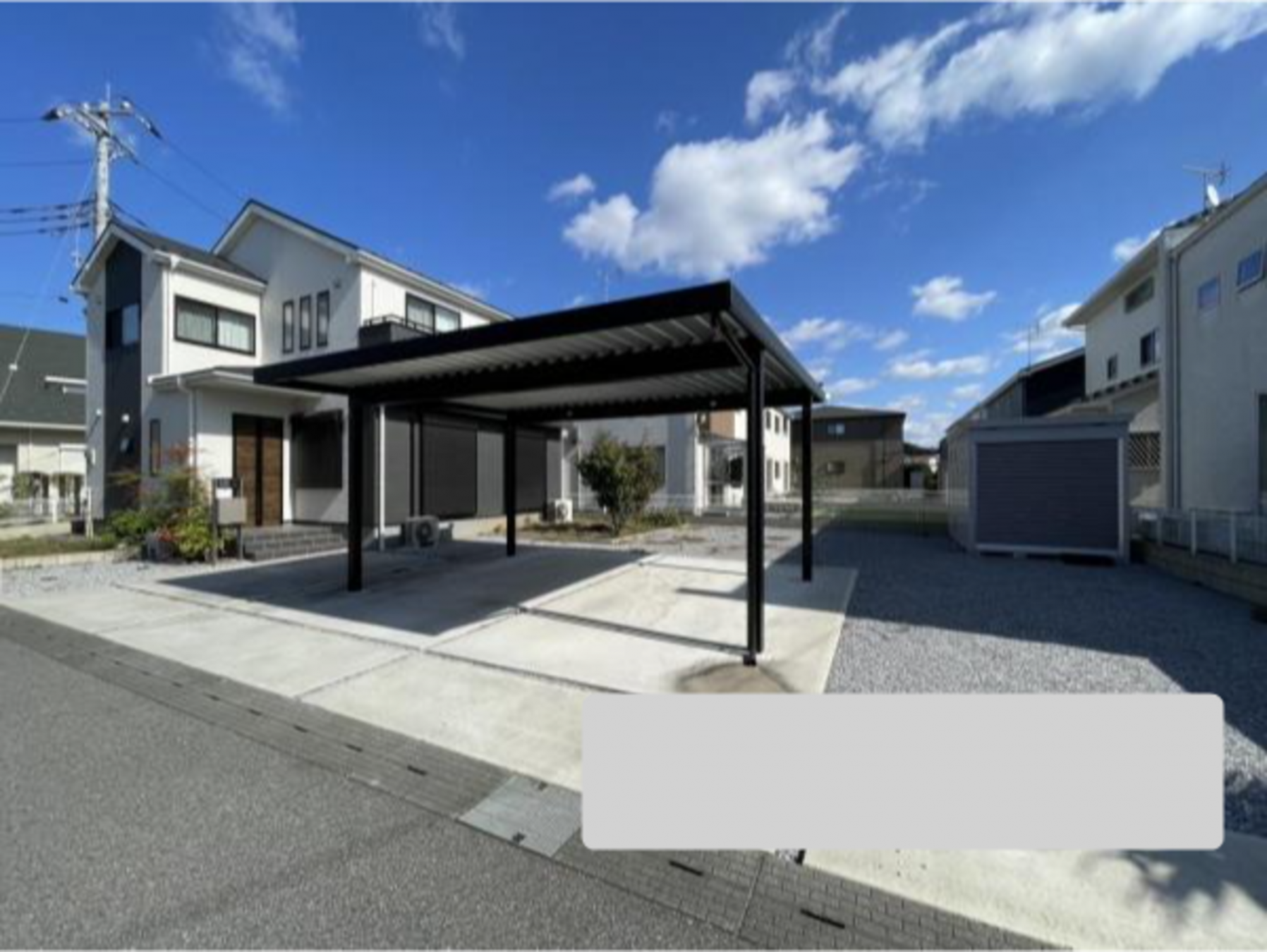 真岡市亀山、中古一戸建ての駐車場画像です