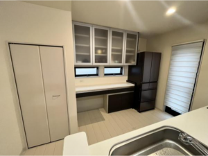 真岡市亀山、中古一戸建てのキッチン画像です