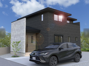 真岡市高勢町、新築一戸建ての外観画像です