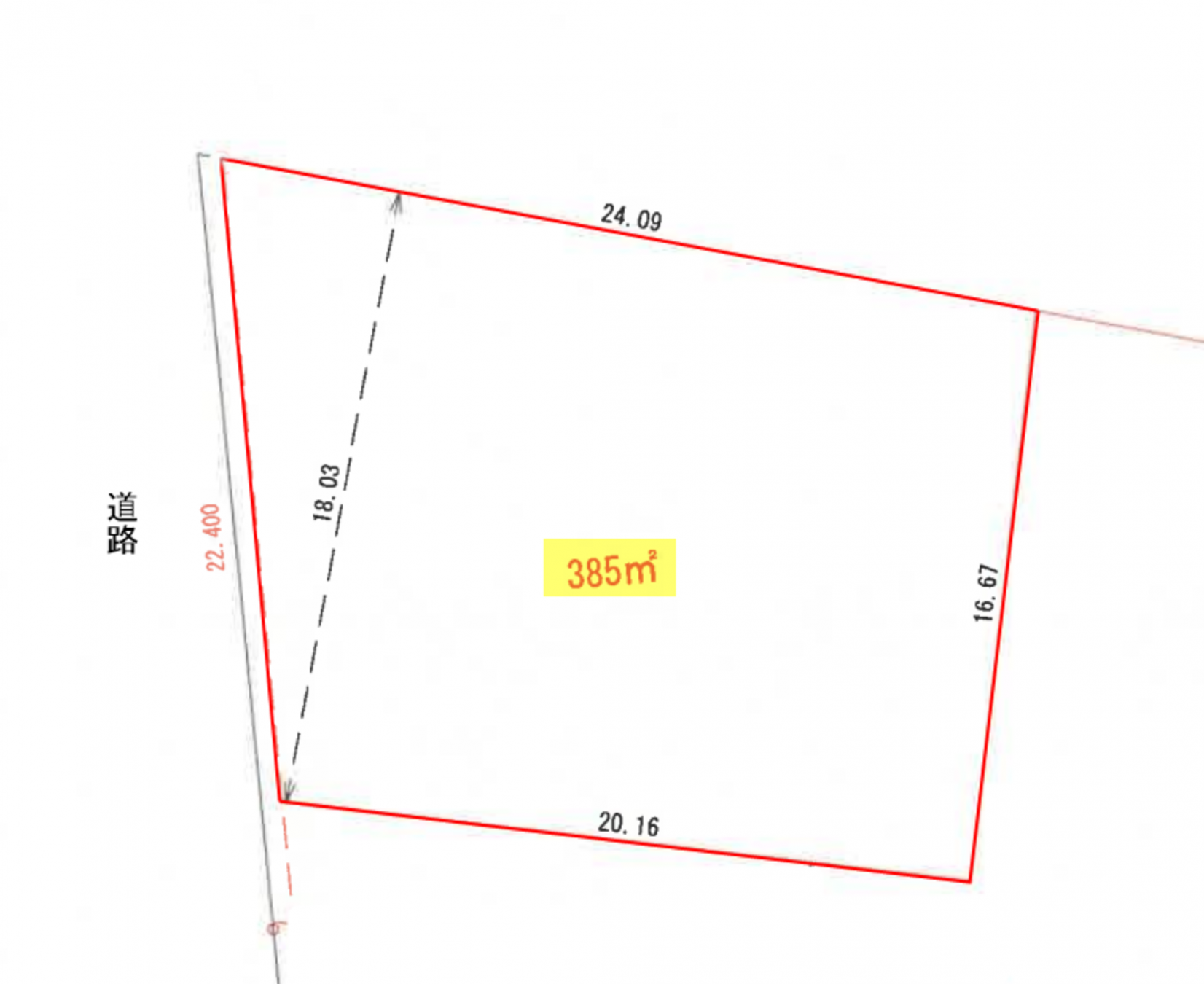 真岡市島、土地の間取り画像です