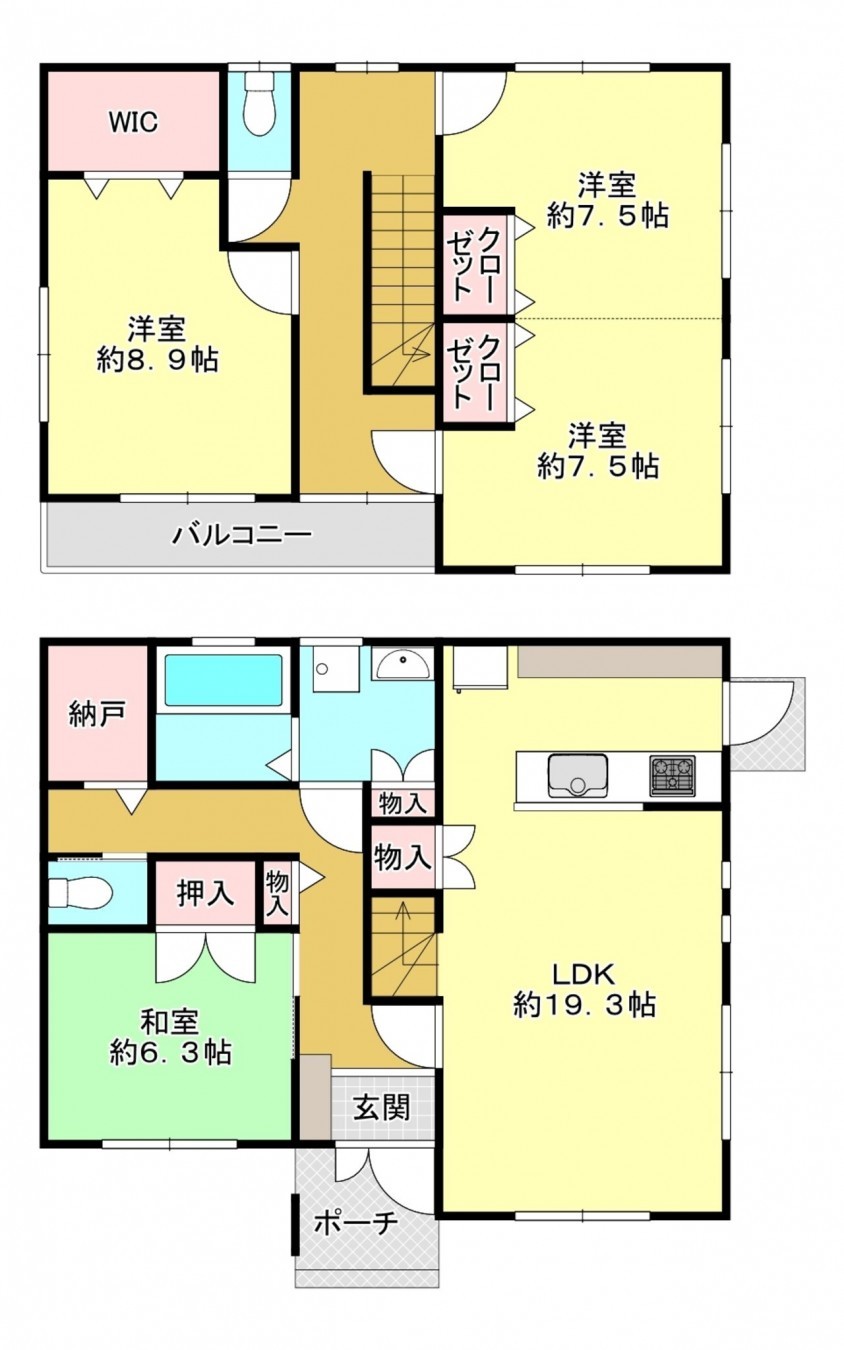 芳賀郡益子町大字塙、中古一戸建ての間取り画像です