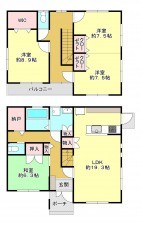 芳賀郡益子町大字塙、中古一戸建ての間取り画像です