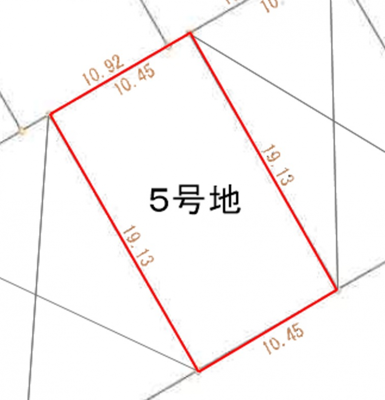 真岡市東光寺、土地の間取り画像です