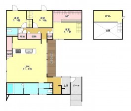 芳賀郡益子町大字塙、中古一戸建ての間取り画像です