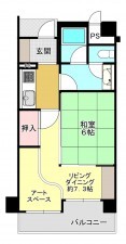 芳賀郡益子町大字益子、マンションの間取り画像です