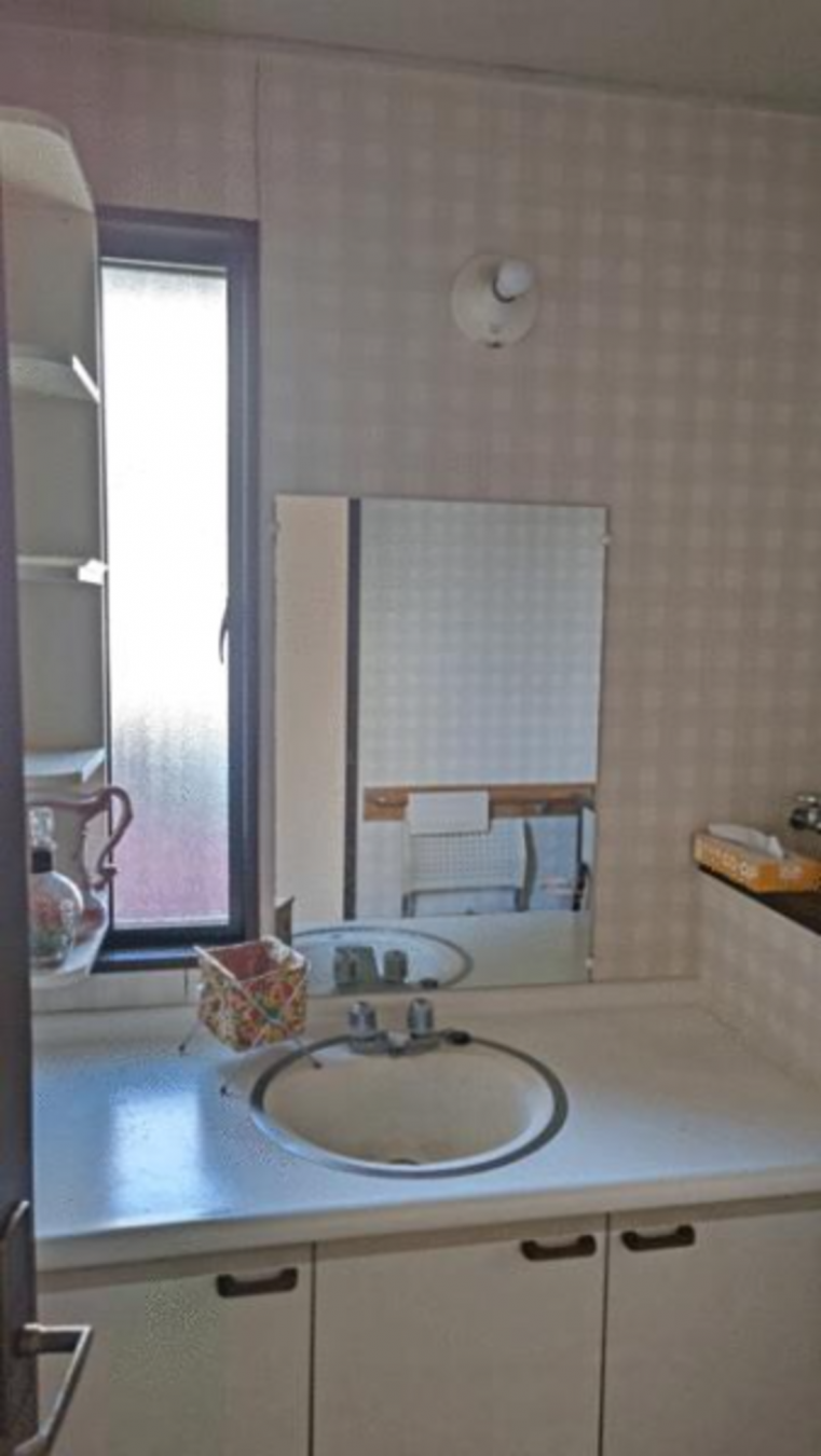 真岡市久下田西、中古一戸建ての洗面画像です