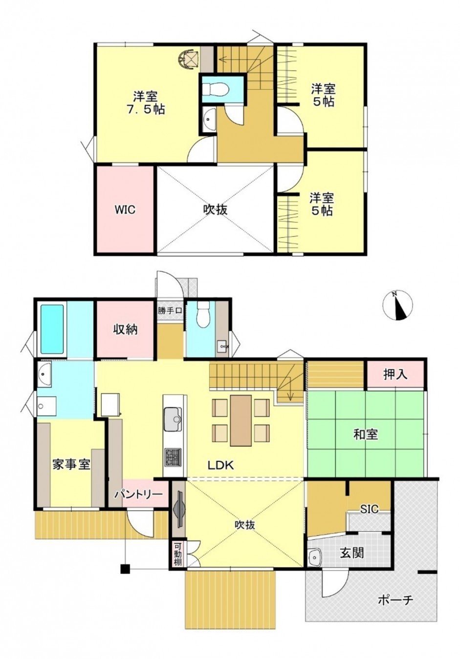 芳賀郡益子町大字塙、中古一戸建ての間取り画像です