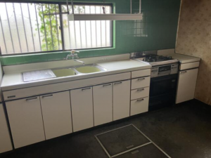 真岡市熊倉町、中古一戸建てのキッチン画像です