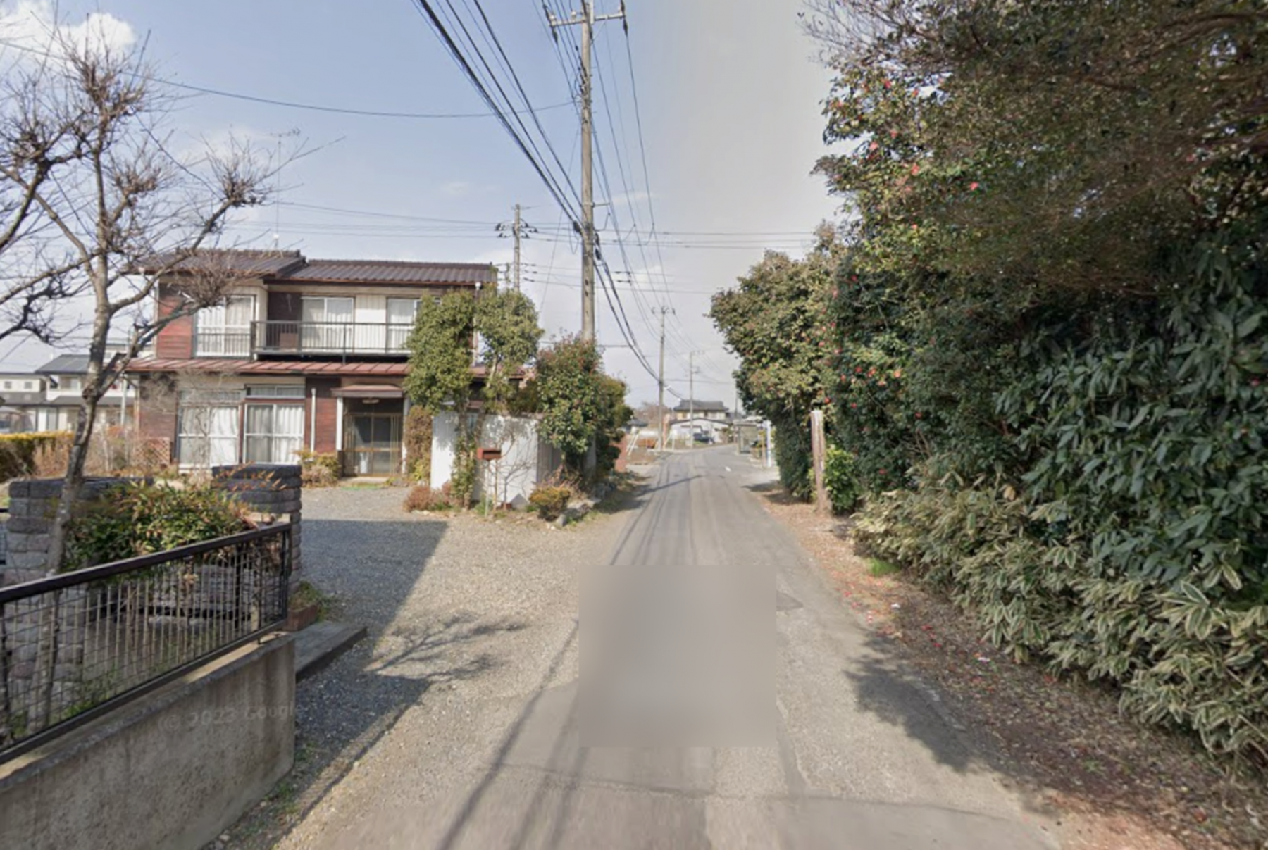 芳賀郡益子町大字塙、中古一戸建ての前面道路を含む現地写真画像です