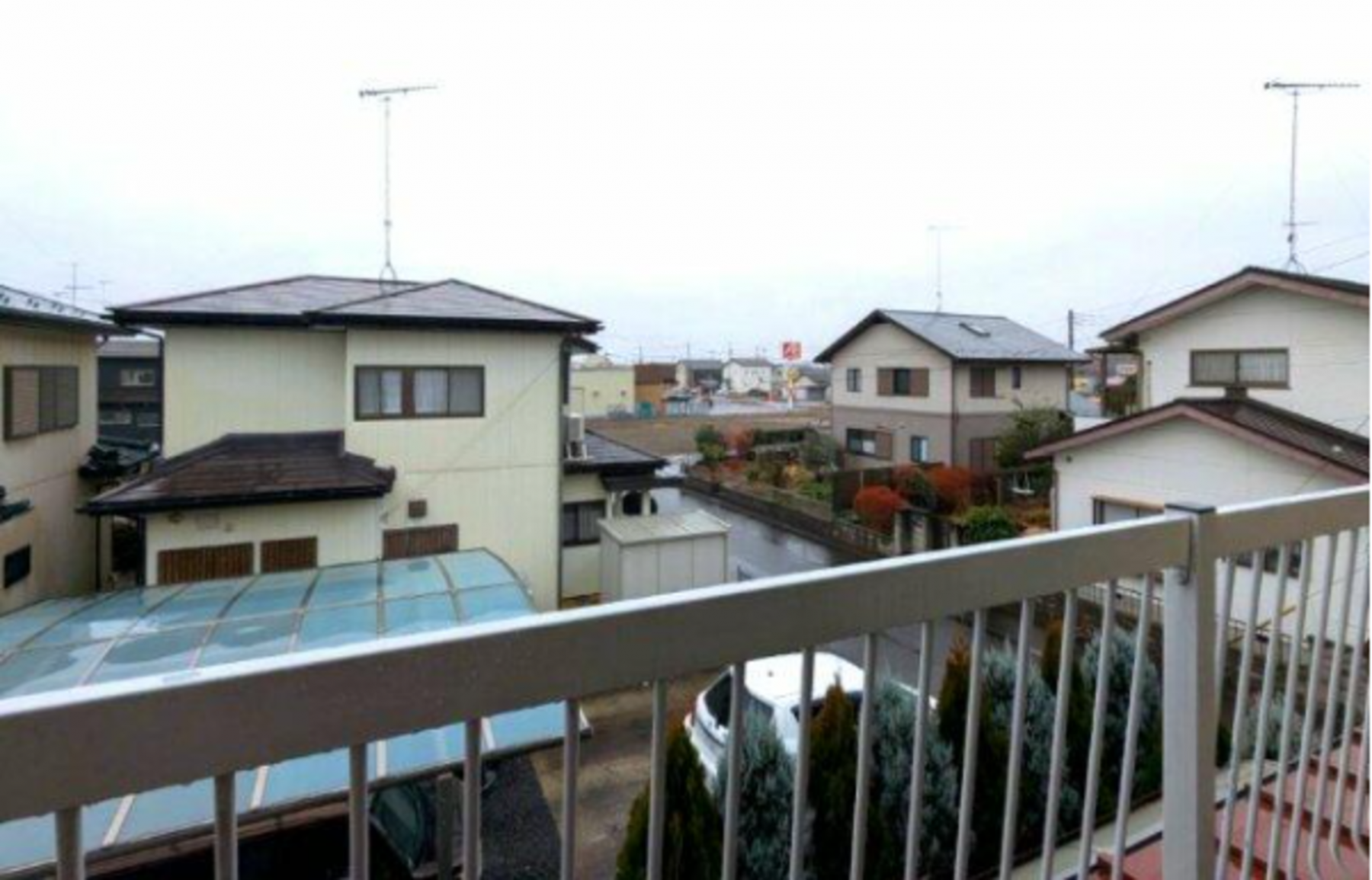 真岡市亀山、中古一戸建てのバルコニー画像です