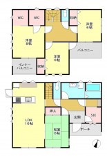 真岡市長田、新築一戸建ての間取り画像です