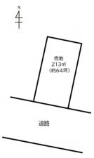 真岡市荒町、土地の間取り画像です