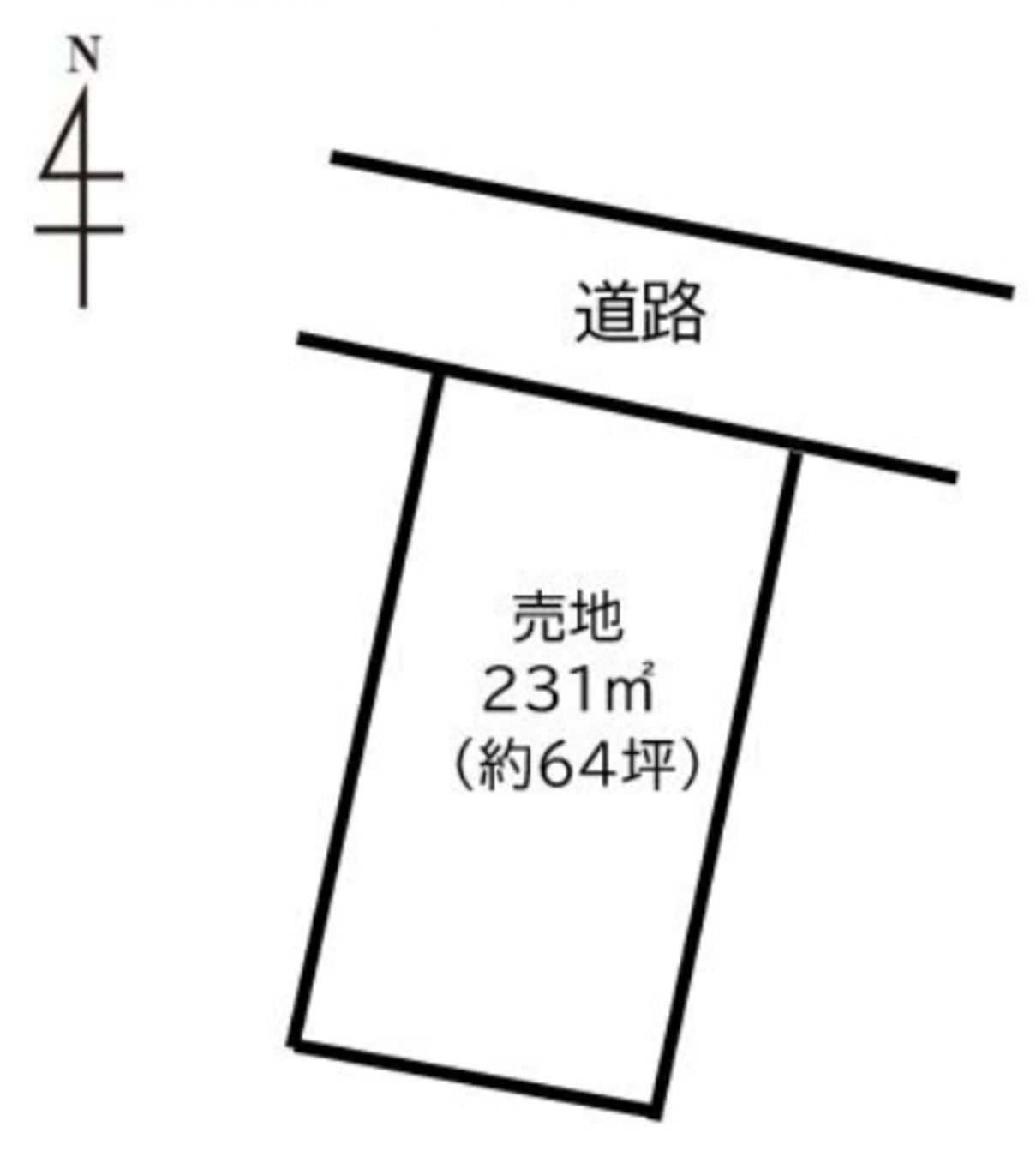 真岡市荒町、土地の間取り画像です