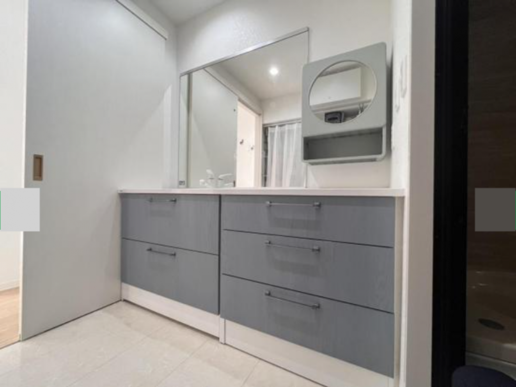 真岡市八木岡、中古一戸建ての洗面画像です