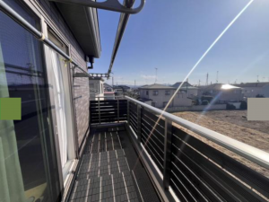 真岡市八木岡、中古一戸建てのバルコニー画像です