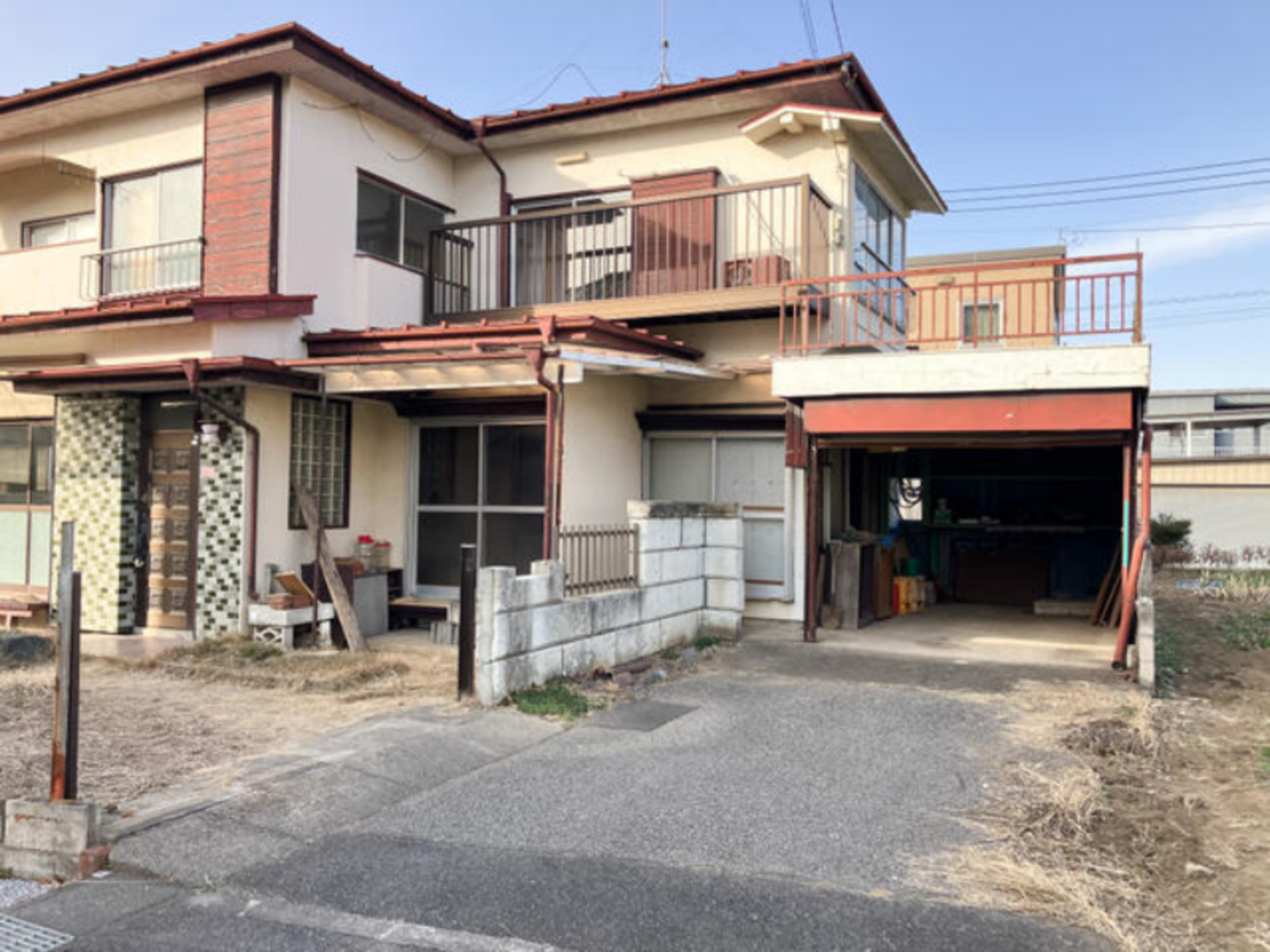 真岡市長田、土地の前面道路を含む現地写真画像です