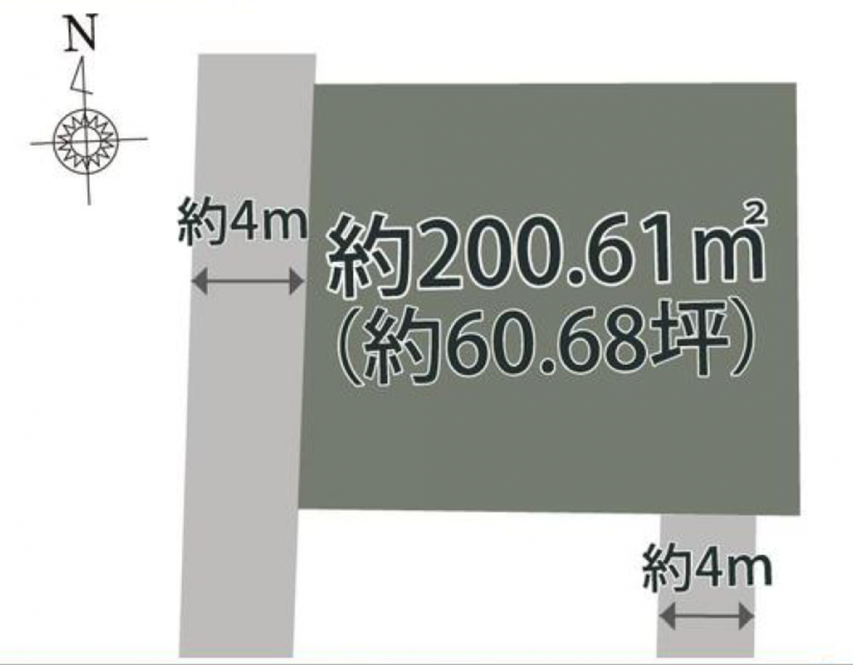 真岡市長田、土地の間取り画像です
