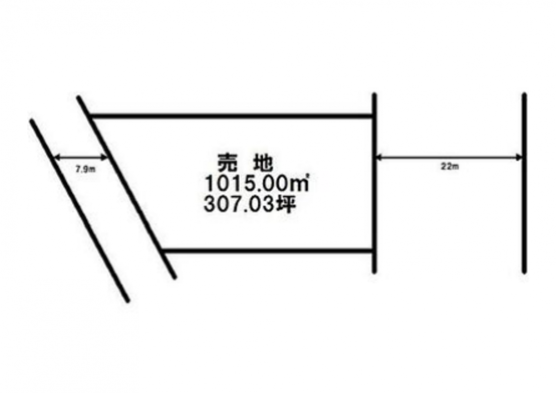 真岡市久下田西、土地の間取り画像です