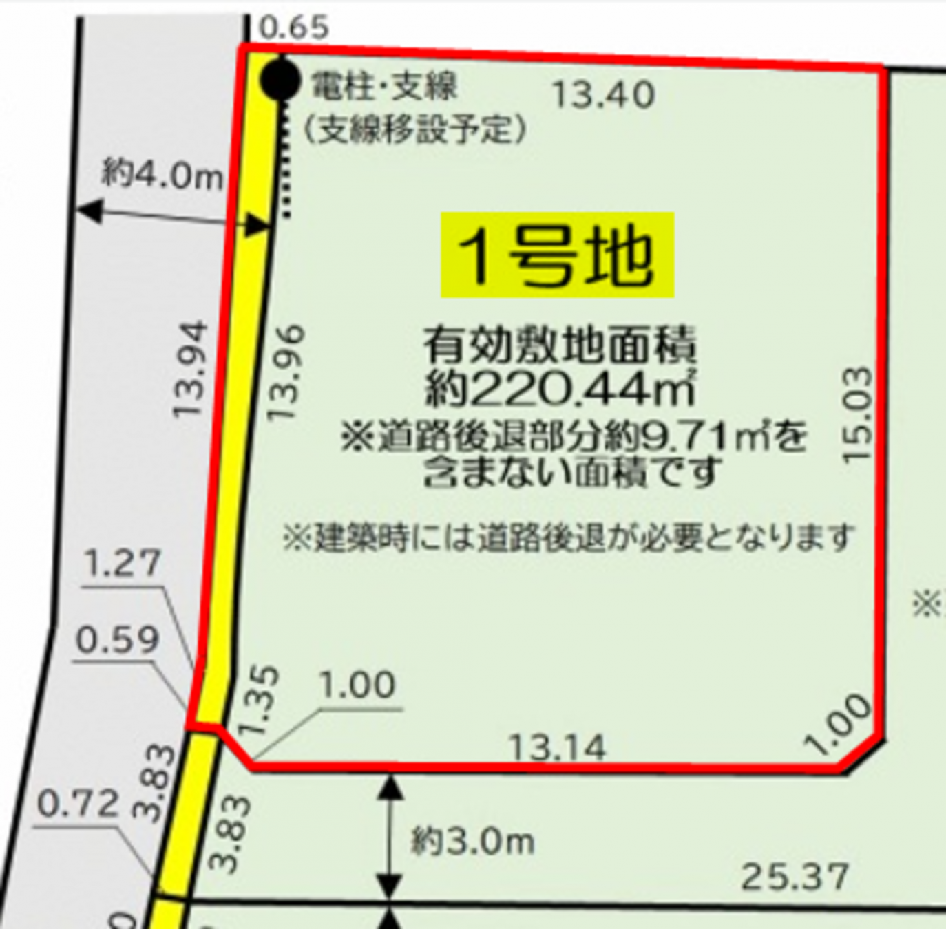 河内郡上三川町上三川、土地の間取り画像です