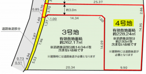 河内郡上三川町上三川、土地の間取り画像です