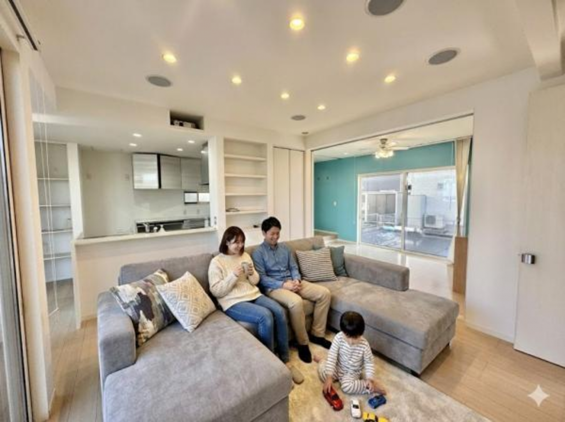 河内郡上三川町上蒲生、中古一戸建ての居間画像です