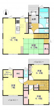 河内郡上三川町しらさぎ、新築一戸建ての間取り画像です