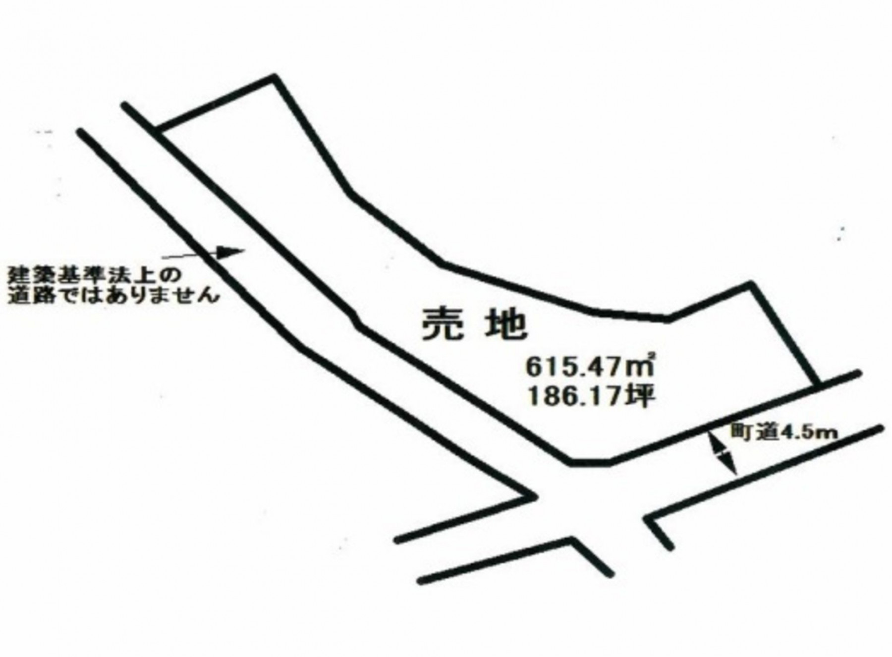 河内郡上三川町上三川、土地の間取り画像です
