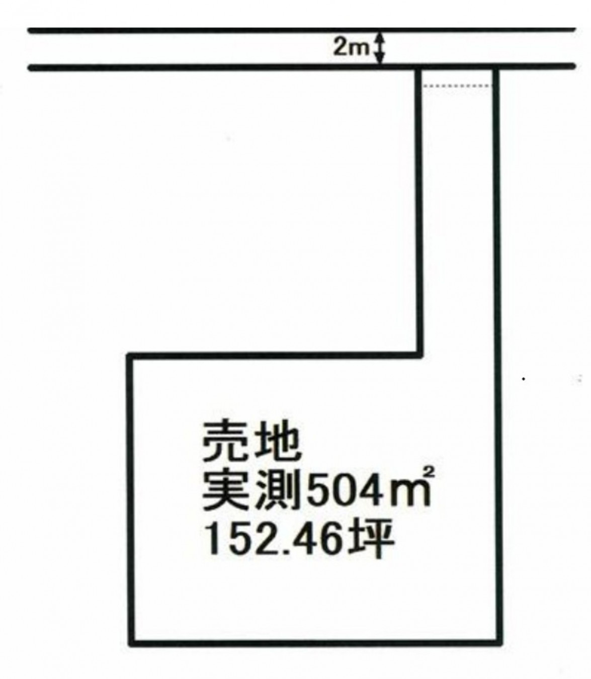 河内郡上三川町西汗、土地の間取り画像です